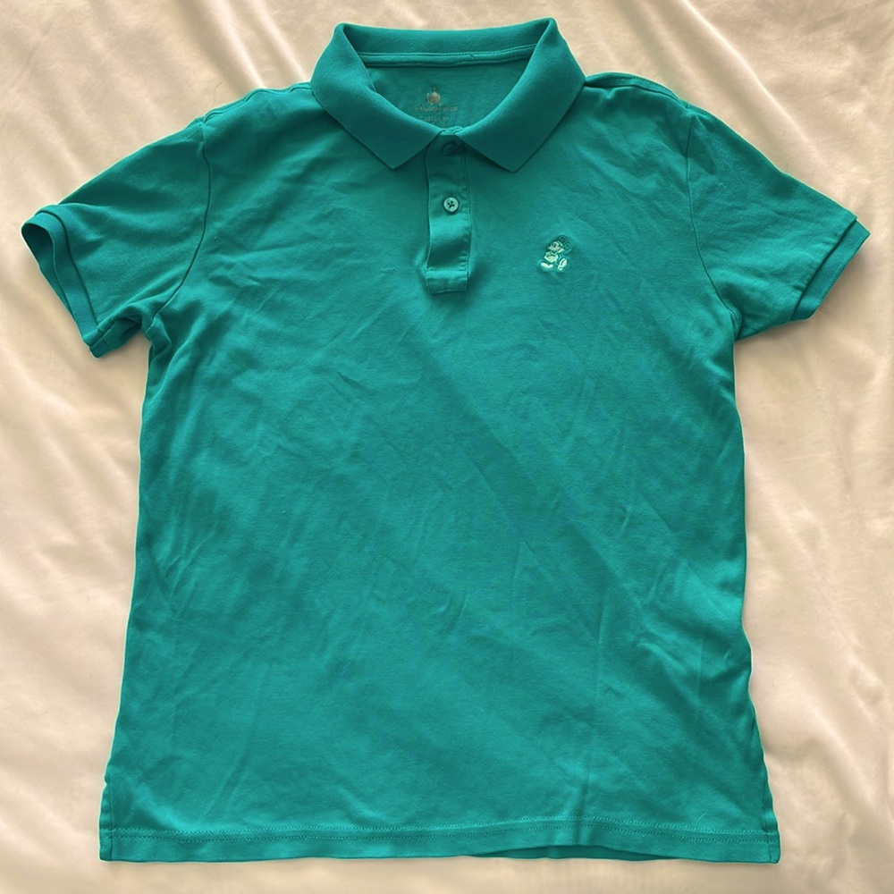 Mickey Mouse turquoise Polo Shirt, Walt Disney World modern fit size Small